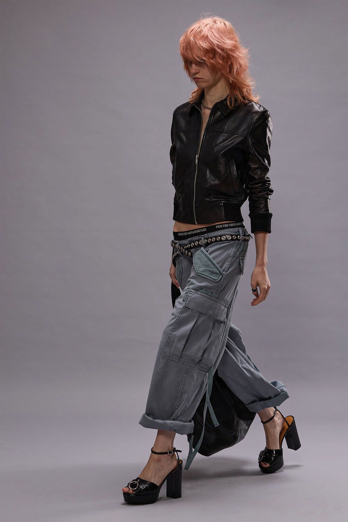 CROPPED CARGO PANT - FADED STEEL BLUE CANVAS | R13 discount