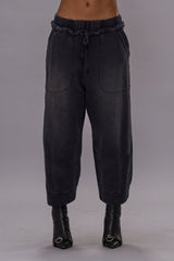 DECONSTRUCTED CROPPED SWEATPANT - NAVY | R13 ONLINE