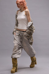 DECONSTRUCTED CROPPED SWEATPANT - HEATHER GREY | R13 discount