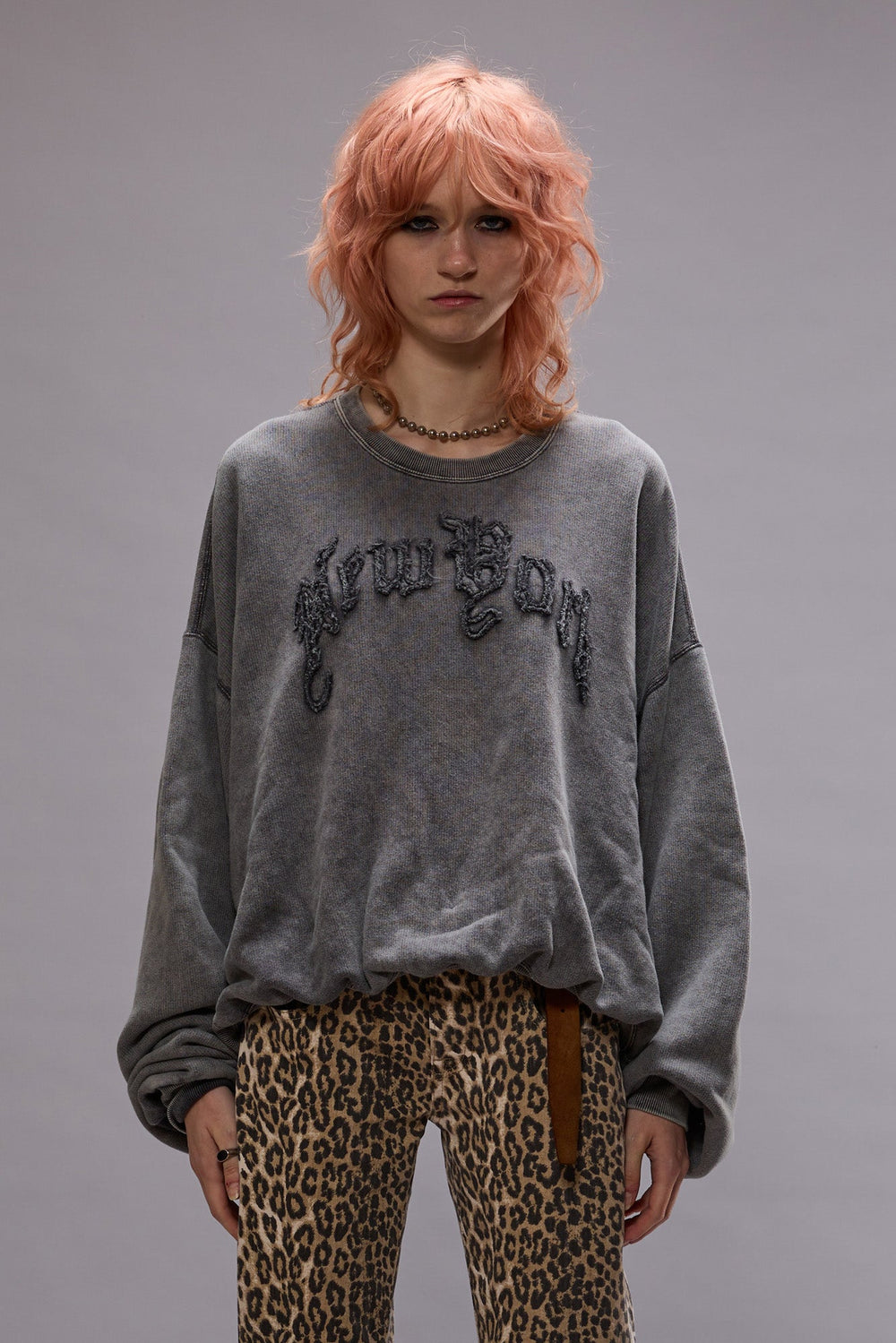 NEW YORK BALLOON CREWNECK - ACID GREY | R13 for sale