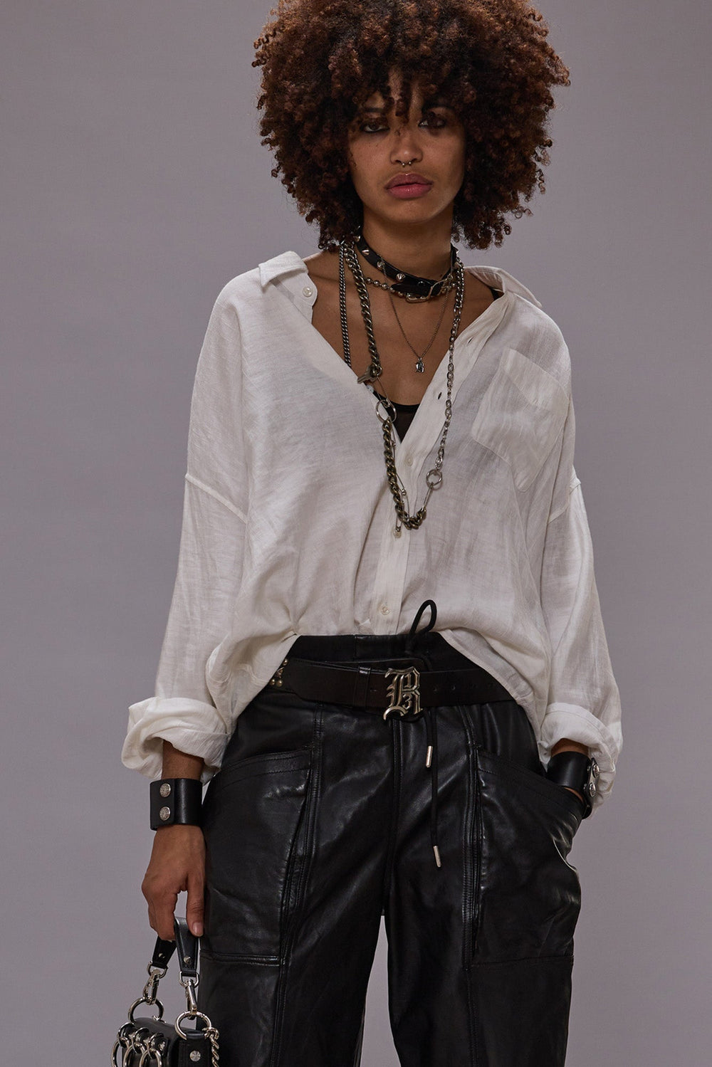 DROP NECK SHIRT - WHITE | R13 discount