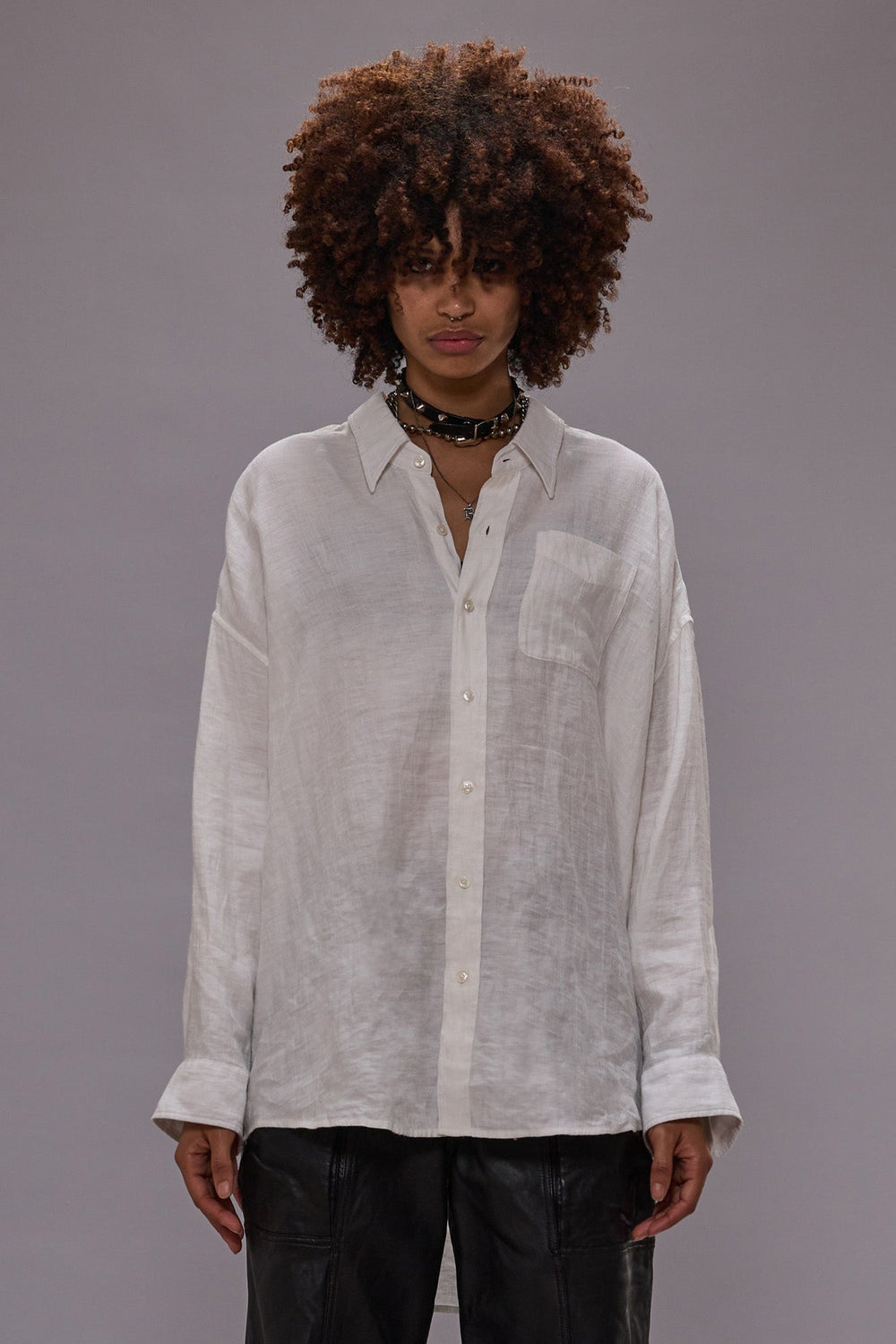 DROP NECK SHIRT - WHITE | R13 discount