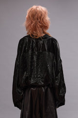 CROSSOVER BUBBLE SHIRT - BLACK | R13 sale