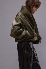 ZIP COLLAR FLIGHT JACKET - OLIVE | R13 near me