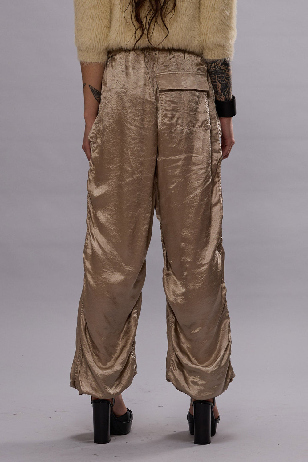 BALLOON PANTS WITH DOUBLE SEAM - BEIGE | R13 US
