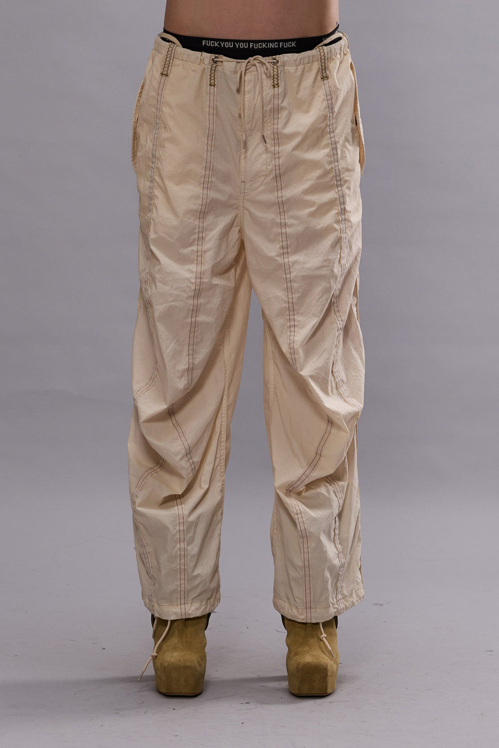 BALLOON PANTS WITH DOUBLE SEAM - CREAM | R13 near me