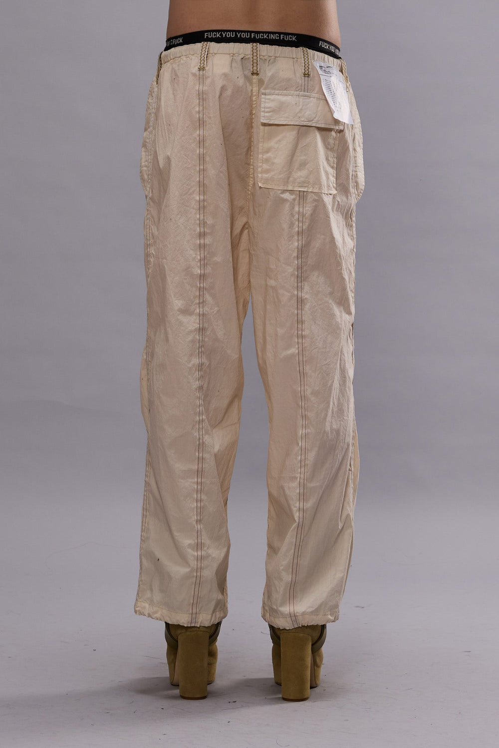 BALLOON PANTS WITH DOUBLE SEAM - CREAM | R13 near me