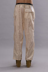 BALLOON PANTS WITH DOUBLE SEAM - CREAM | R13 near me