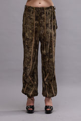 BALLOON PANTS WITH DOUBLE SEAM - OLIVE FLORAL | R13 ONLINE
