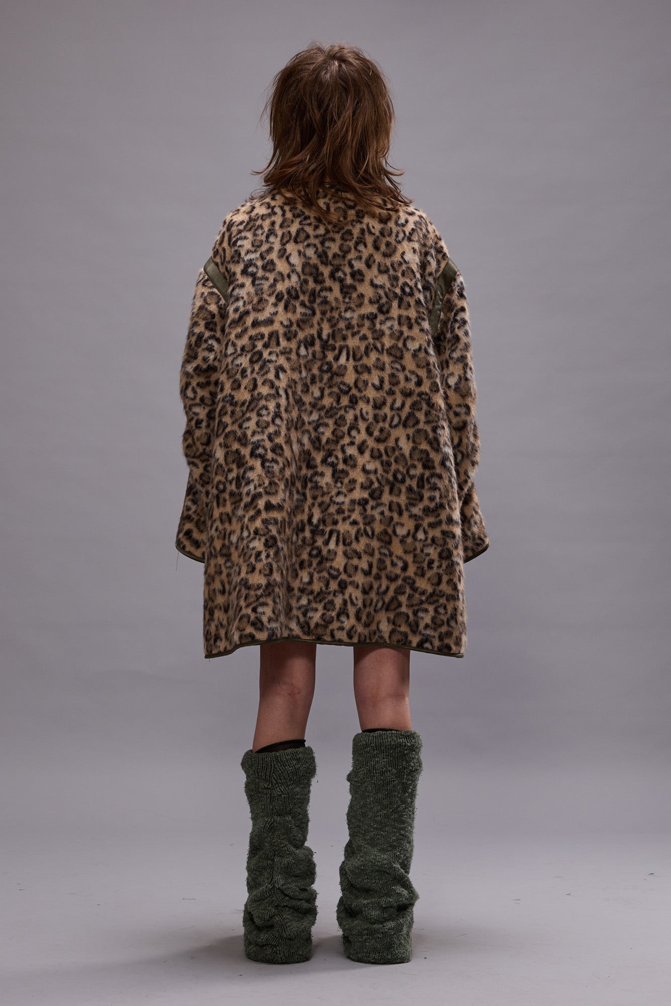 TAPED LINER COAT - WOOLY LEOPARD | R13 ONLINE