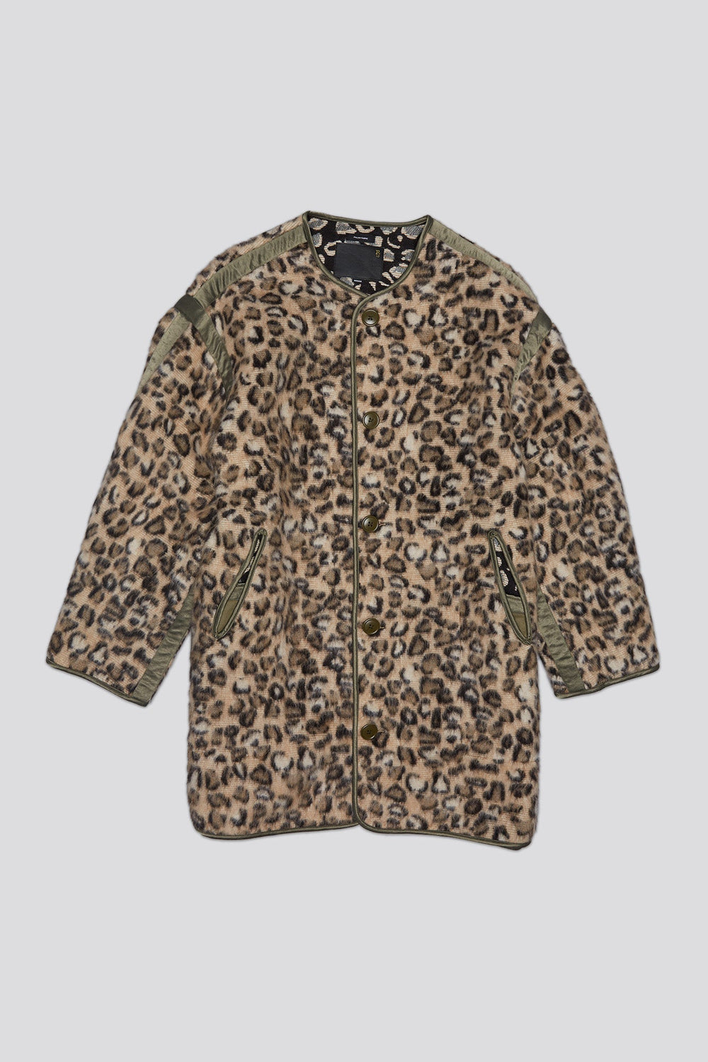 TAPED LINER COAT - WOOLY LEOPARD | R13 ONLINE