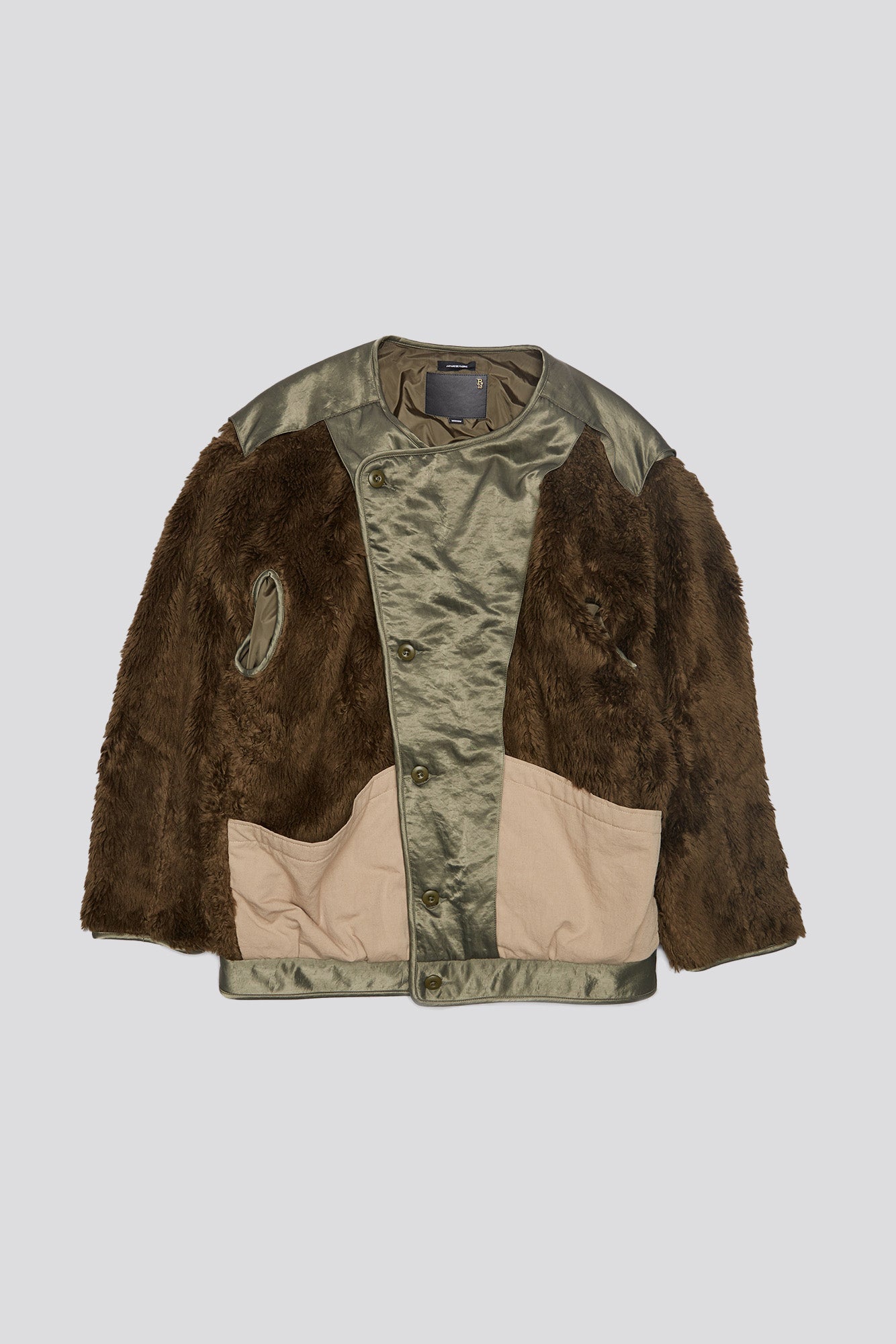 COCOON LINER JACKET - OLIVE/KHAKI | R13 outlet