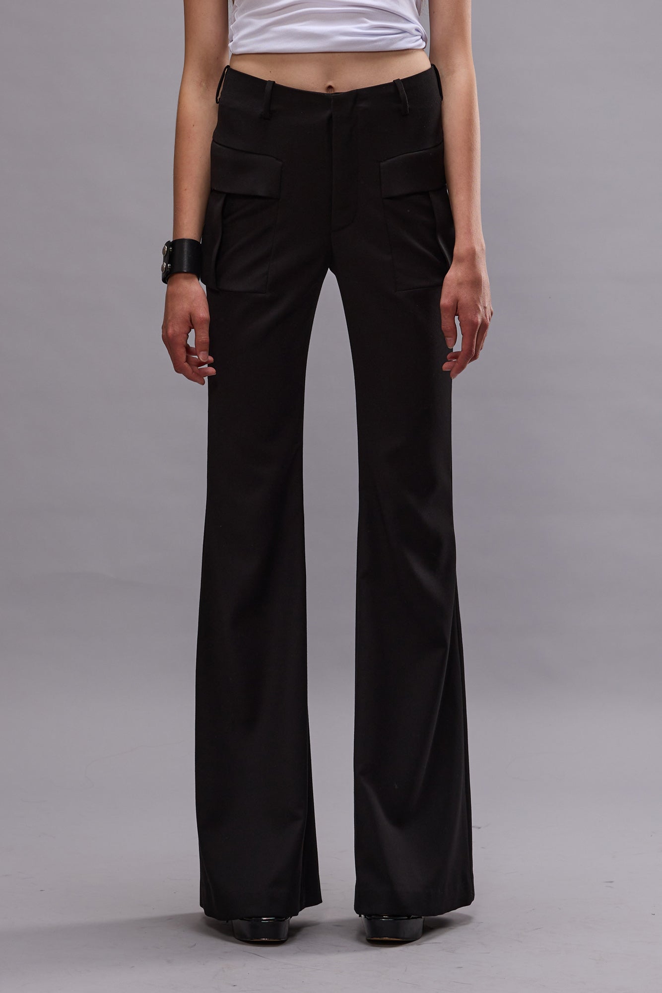 FLARE LEG TROUSER - BLACK | R13 for sale