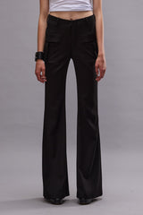 FLARE LEG TROUSER - BLACK | R13 for sale