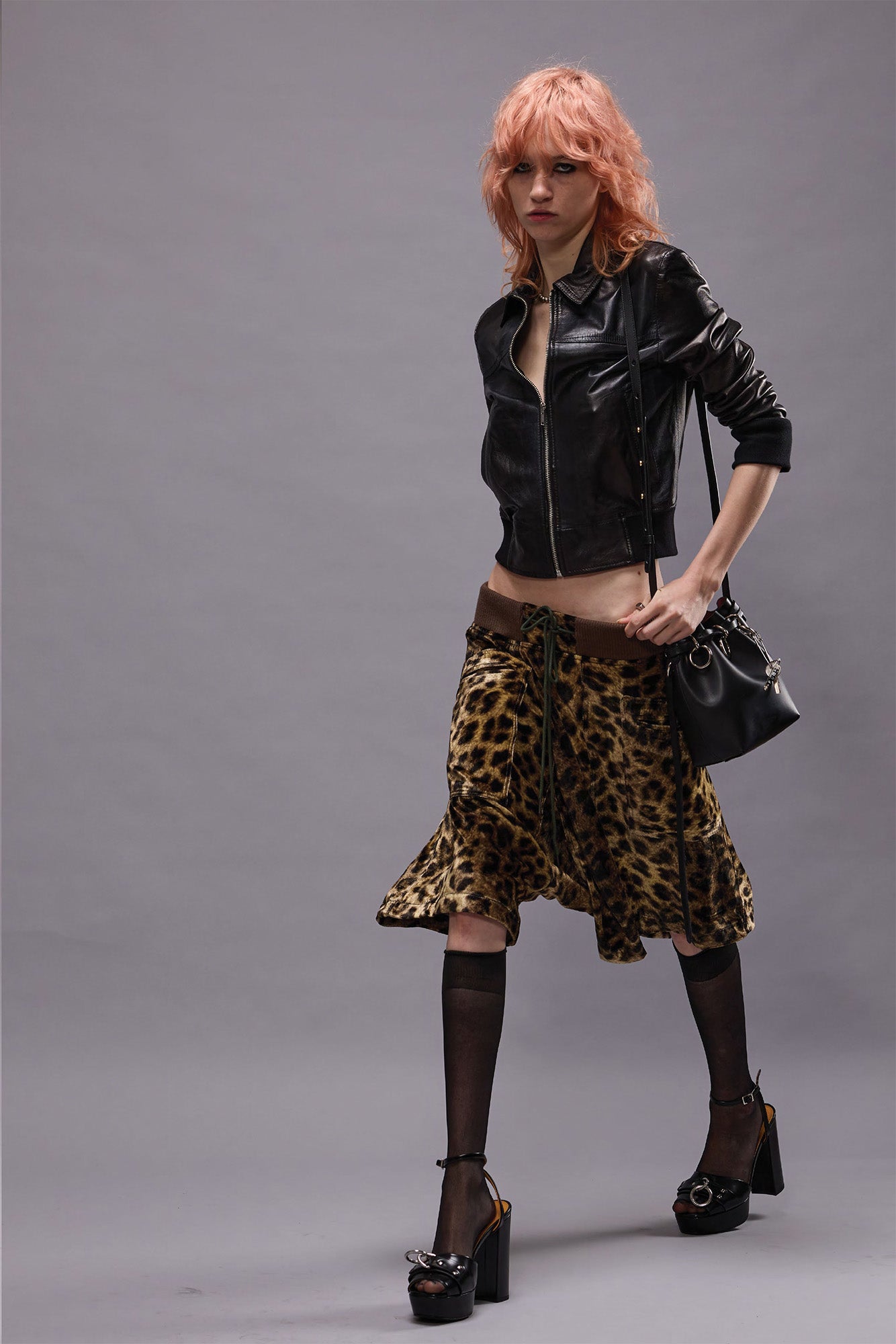 CROSSOVER SHORT - LEOPARD VELVET | R13 outlet