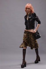 CROSSOVER SHORT - LEOPARD VELVET | R13 outlet