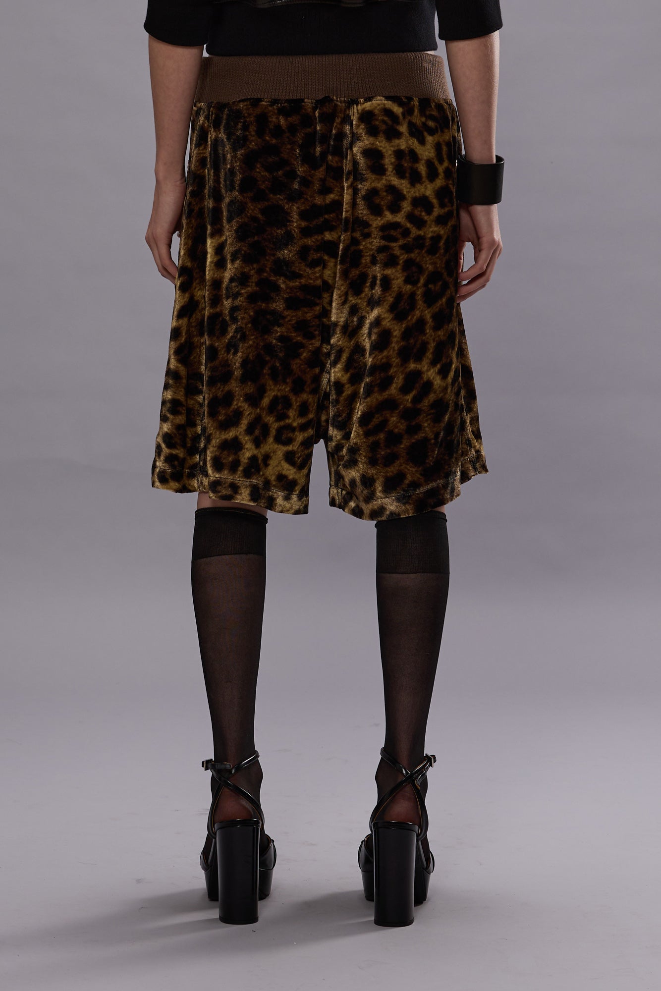 CROSSOVER SHORT - LEOPARD VELVET | R13 outlet
