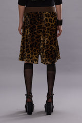 CROSSOVER SHORT - LEOPARD VELVET | R13 outlet