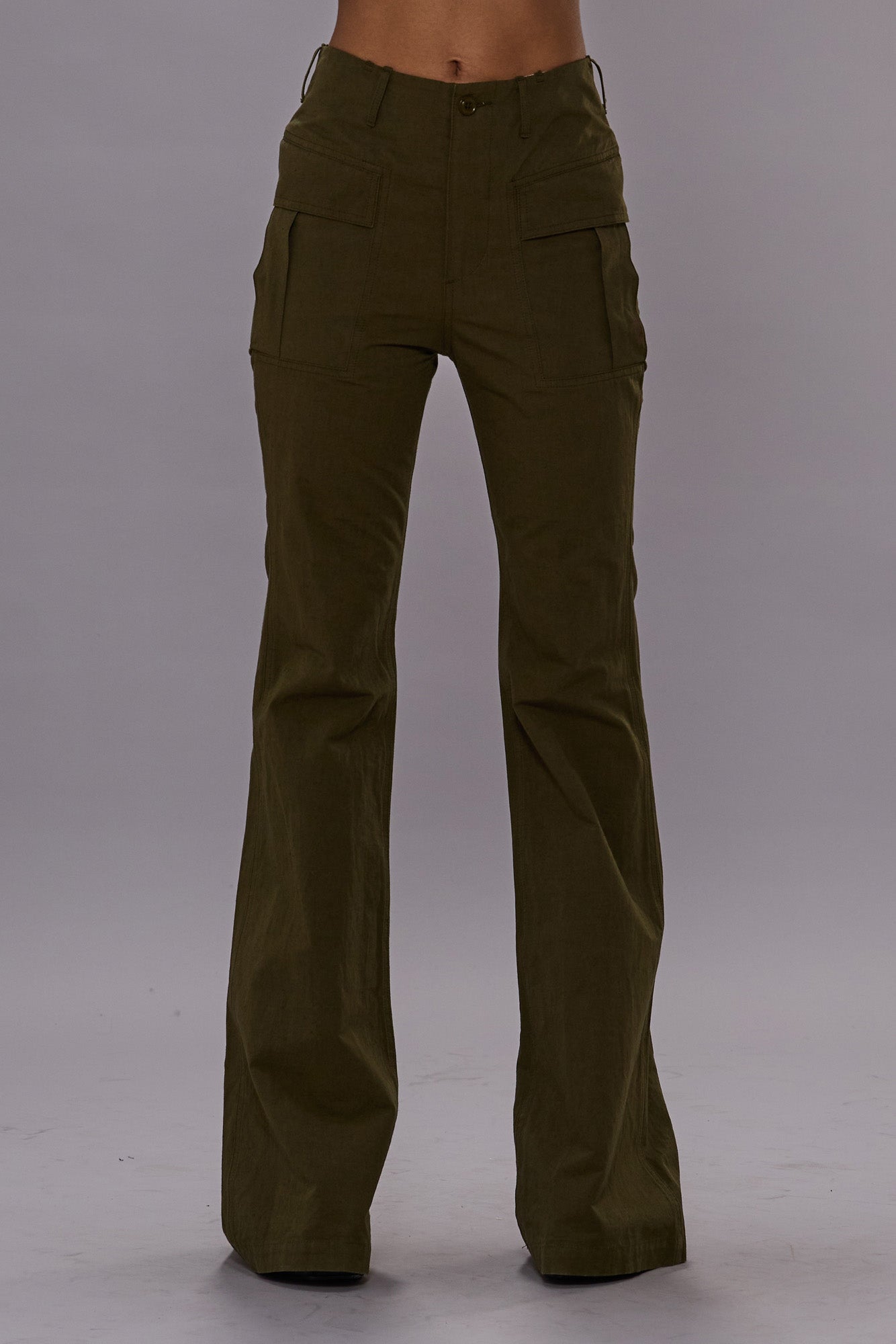FLARE LEG PANT - OLIVE | R13 outlet