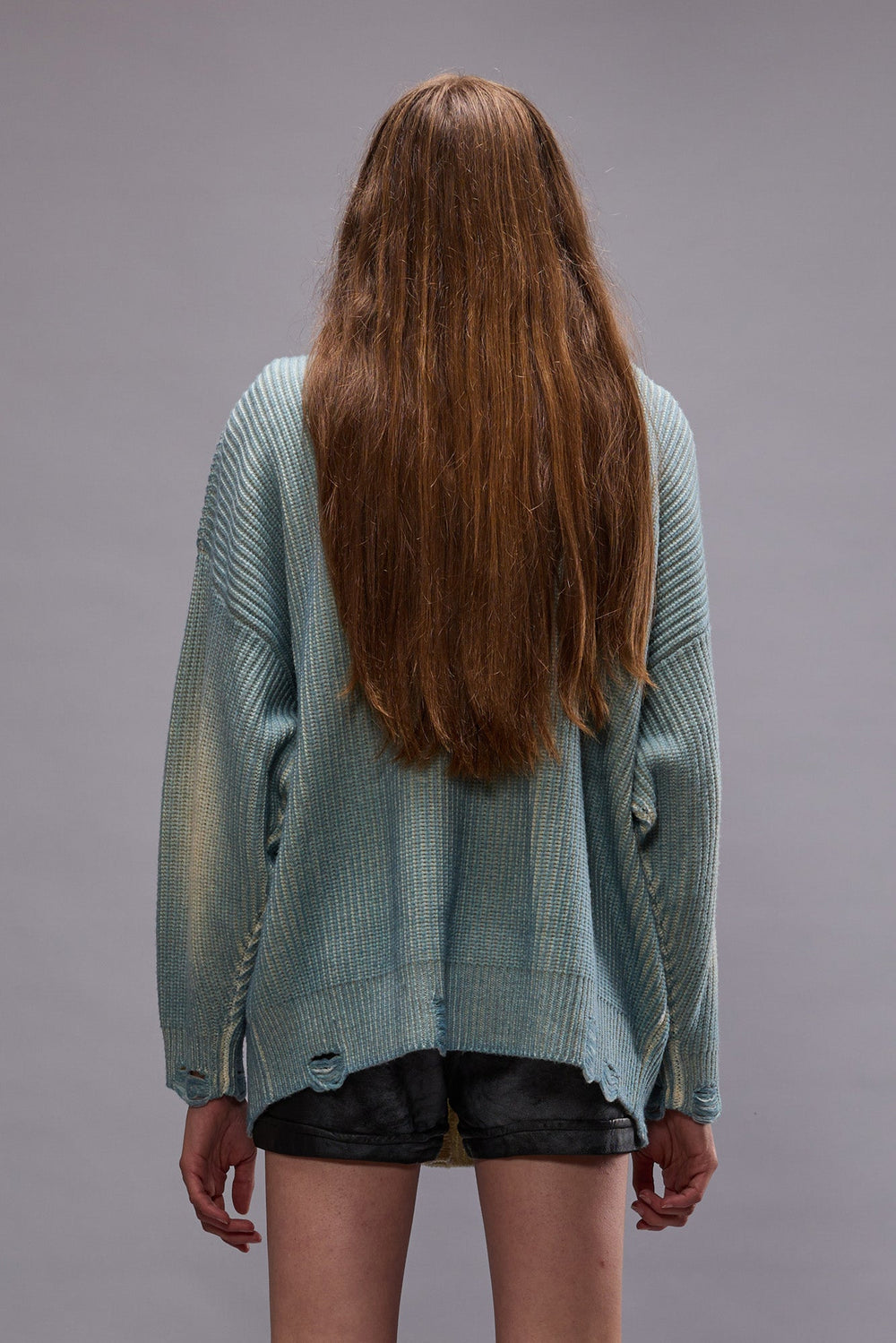 OVERSIZED CARDIGAN - LIGHT SKY BLUE | R13 sale