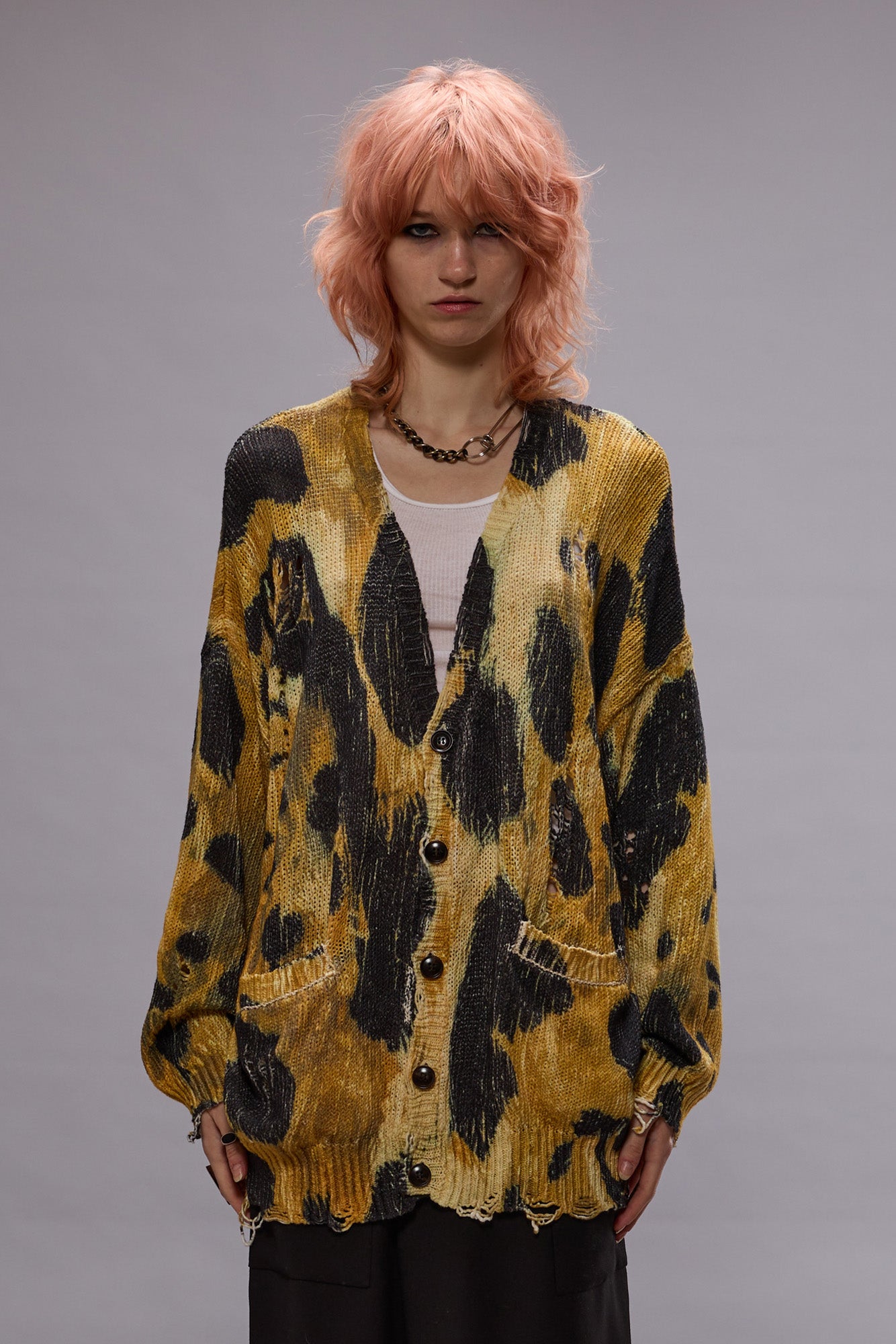 PRINTED OVERSIZED CARDIGAN - LEOPARD | R13 outlet
