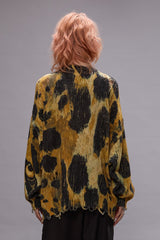 PRINTED OVERSIZED CARDIGAN - LEOPARD | R13 outlet