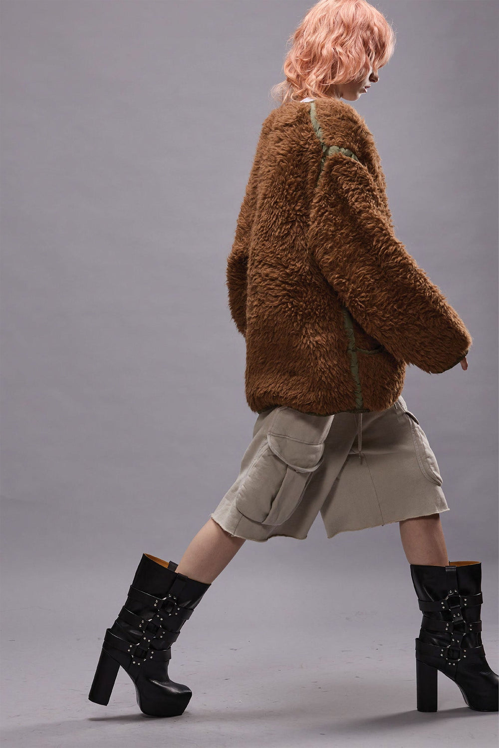 TAPED LINER CARDIGAN - BROWN | R13 for sale