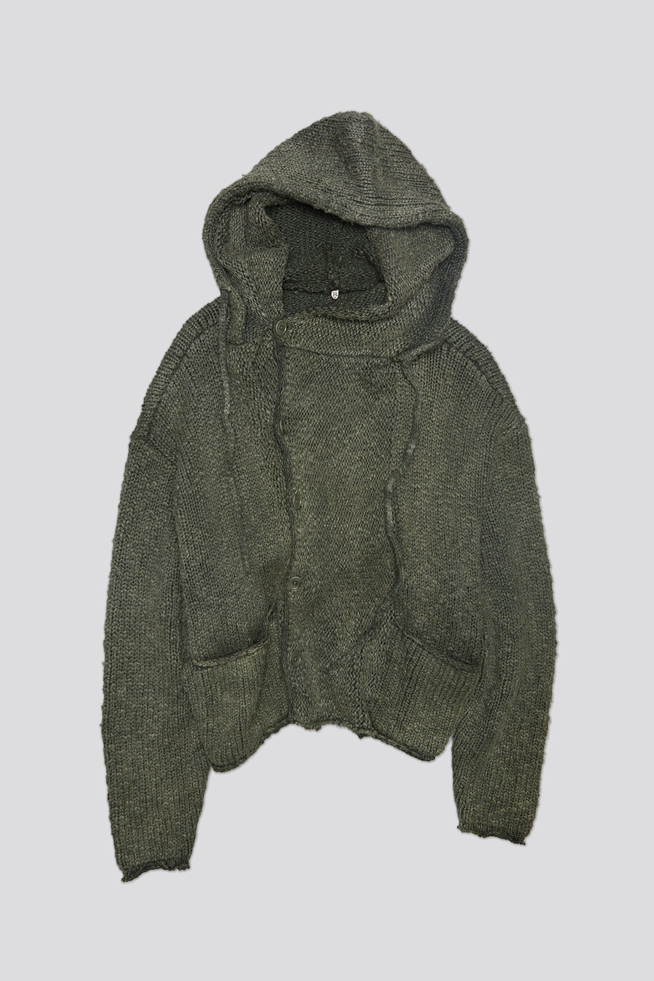 HOODED PARKA CARDIGAN - WASHED OLIVE | R13 discount