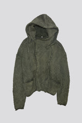 HOODED PARKA CARDIGAN - WASHED OLIVE | R13 discount