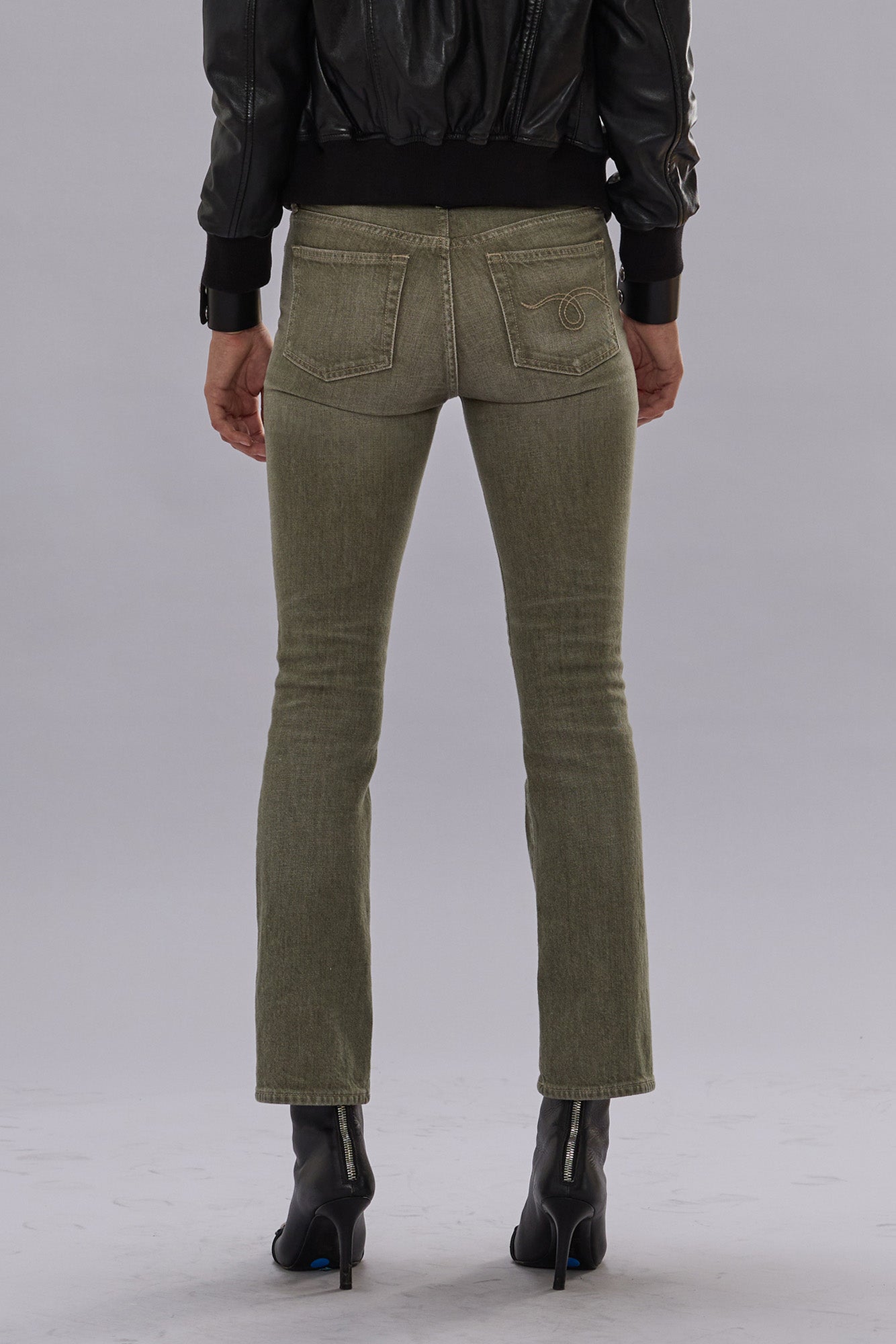 KICK FIT JEAN - ARMY GREEN STRETCH | R13 outlet