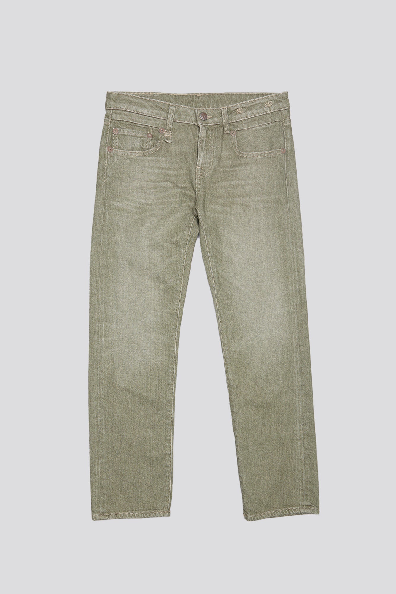 BOY STRAIGHT JEAN - ARMY GREEN STRETCH | R13 outlet