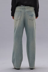 DAMON PLEATED WIDE LEG JEAN - LENNON BLUE | R13 outlet