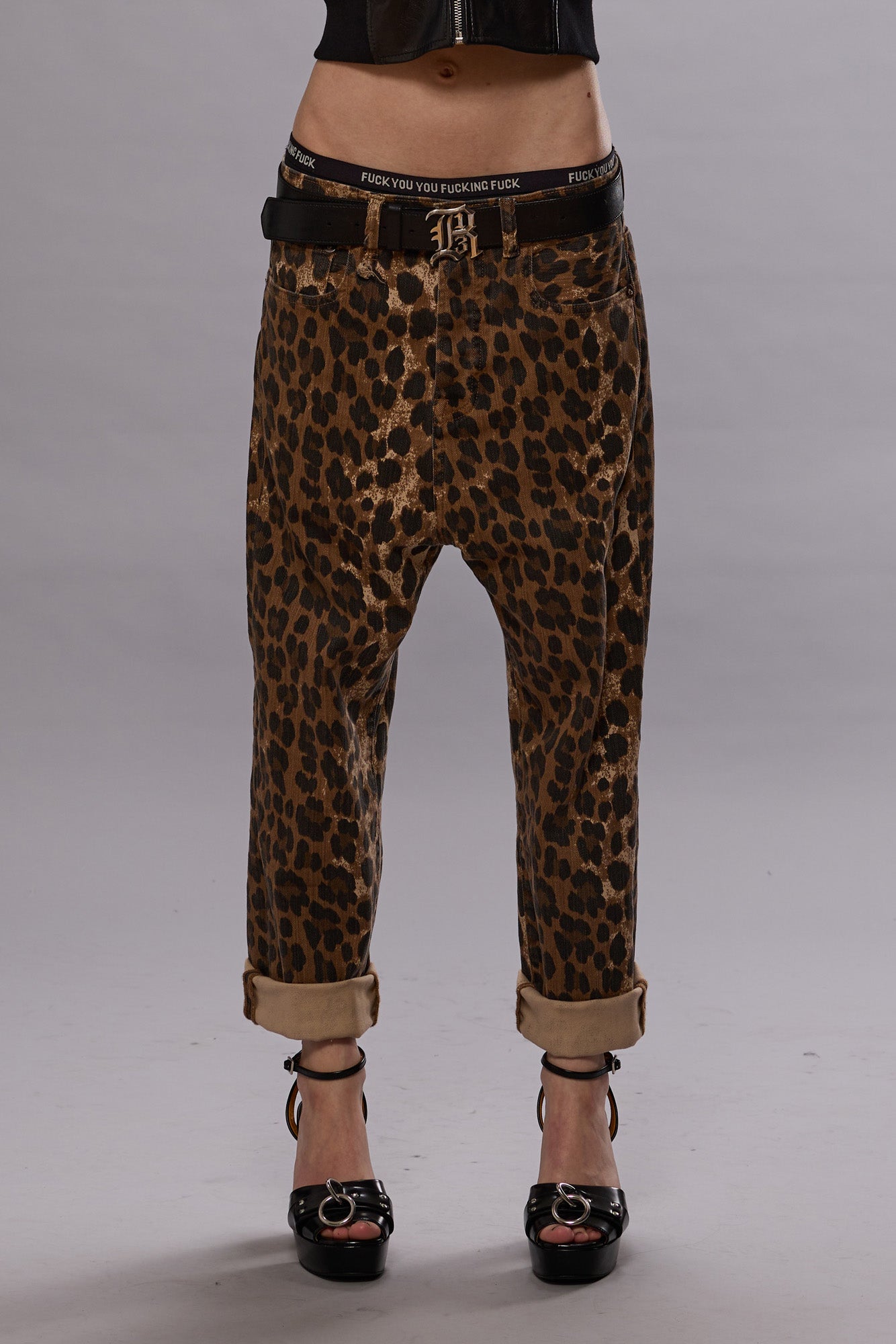 TAILORED DROP - STONE WASHED LEOPARD | R13 sale