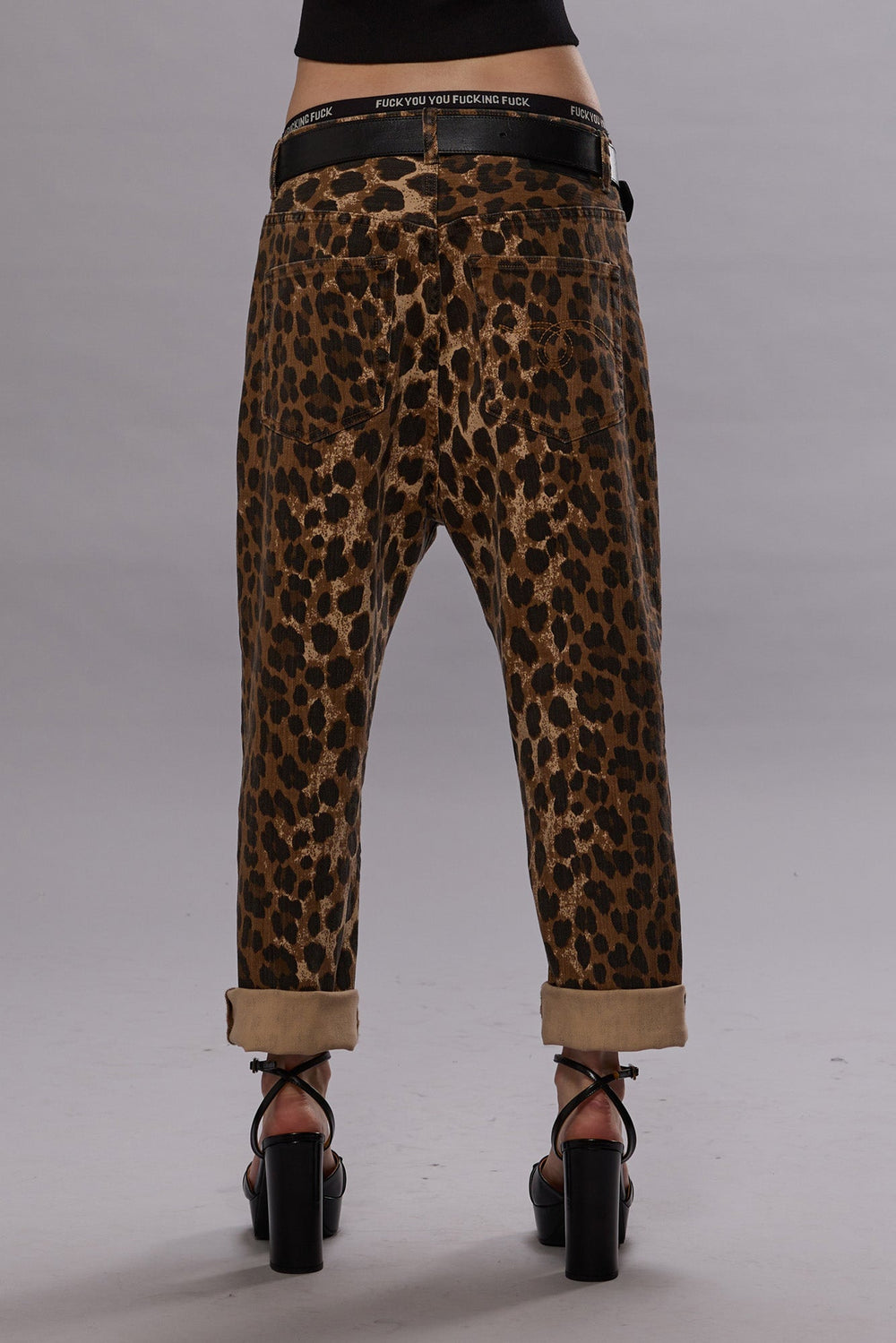TAILORED DROP - STONE WASHED LEOPARD | R13 sale