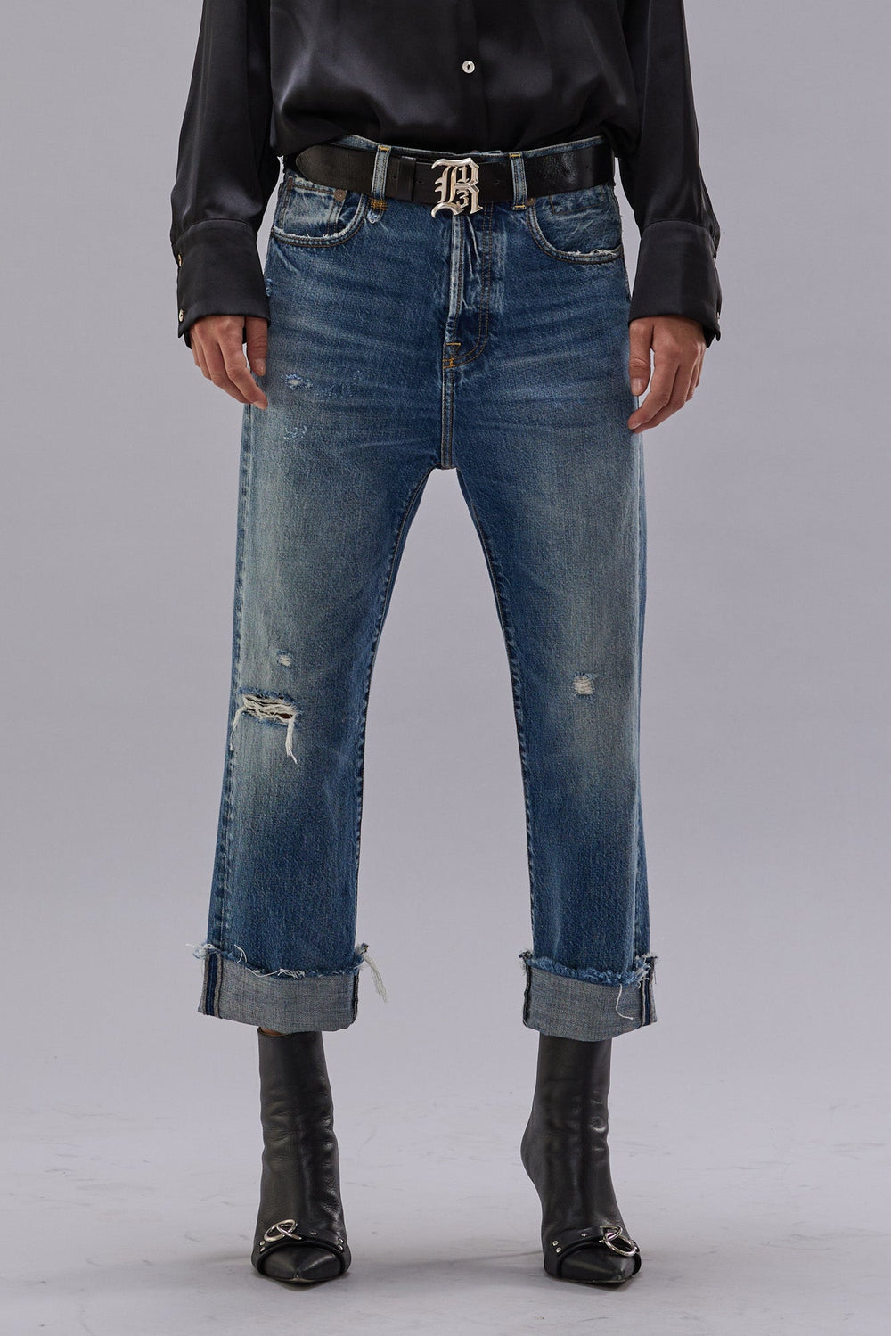 TAILORED DROP JEAN - HUTTON BLUE | R13 for sale
