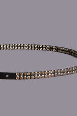 STUDDED SKINNY BELT - BLACK | R13 for sale