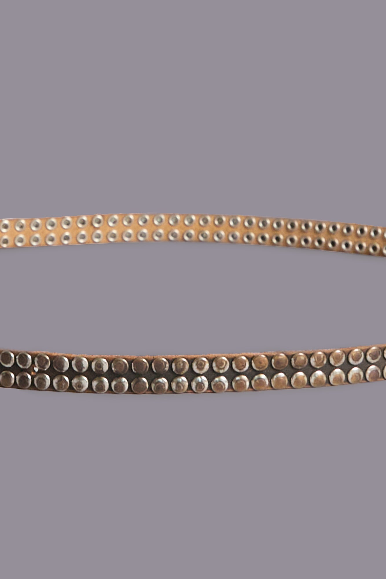STUDDED SKINNY BELT - BROWN | R13 near me