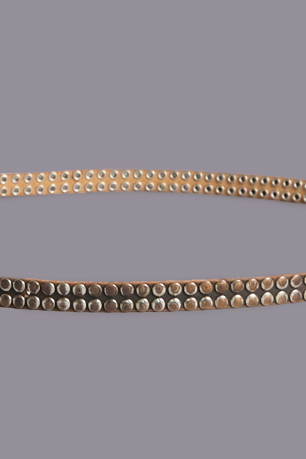 STUDDED SKINNY BELT - BROWN | R13 near me