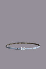 STUDDED SKINNY BELT - PAINTED WHITE | R13 discount