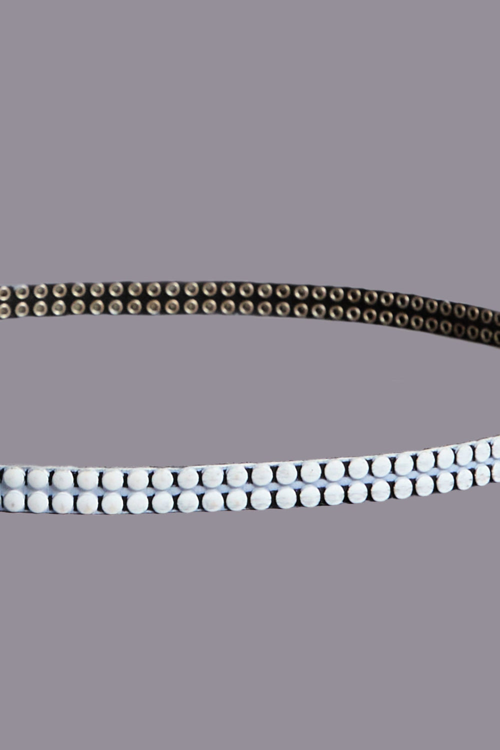 STUDDED SKINNY BELT - PAINTED WHITE | R13 discount