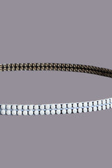 STUDDED SKINNY BELT - PAINTED WHITE | R13 discount