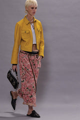 CROPPED MULTI POCKET CARGO - PINK LAYERED FLORAL | R13 ONLINE