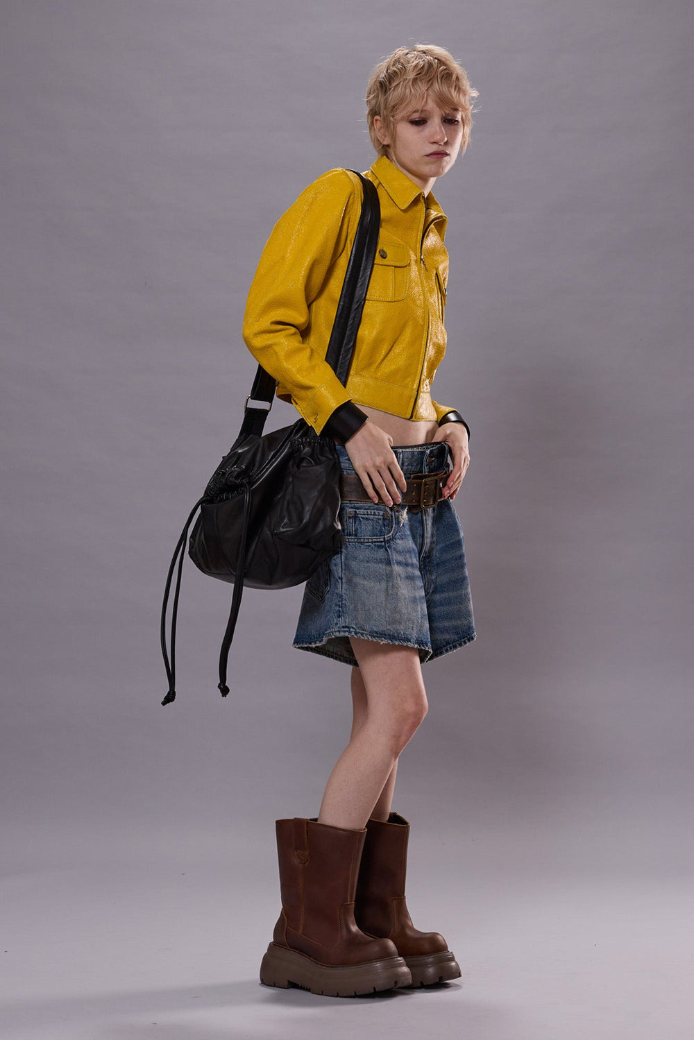DOUBLE LOOP VENTI SHORT - BARTER INDIGO | R13 outlet
