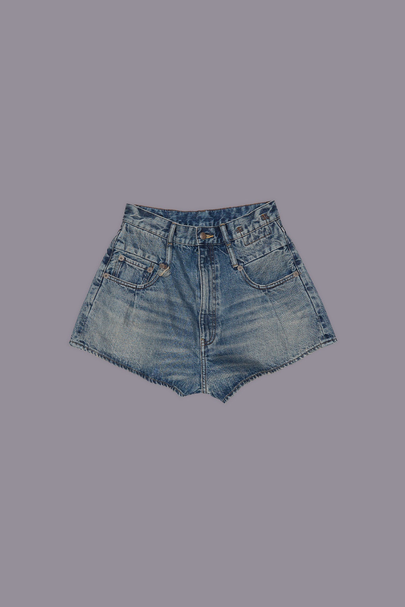 DOUBLE LOOP VENTI SHORT - BARTER INDIGO | R13 outlet