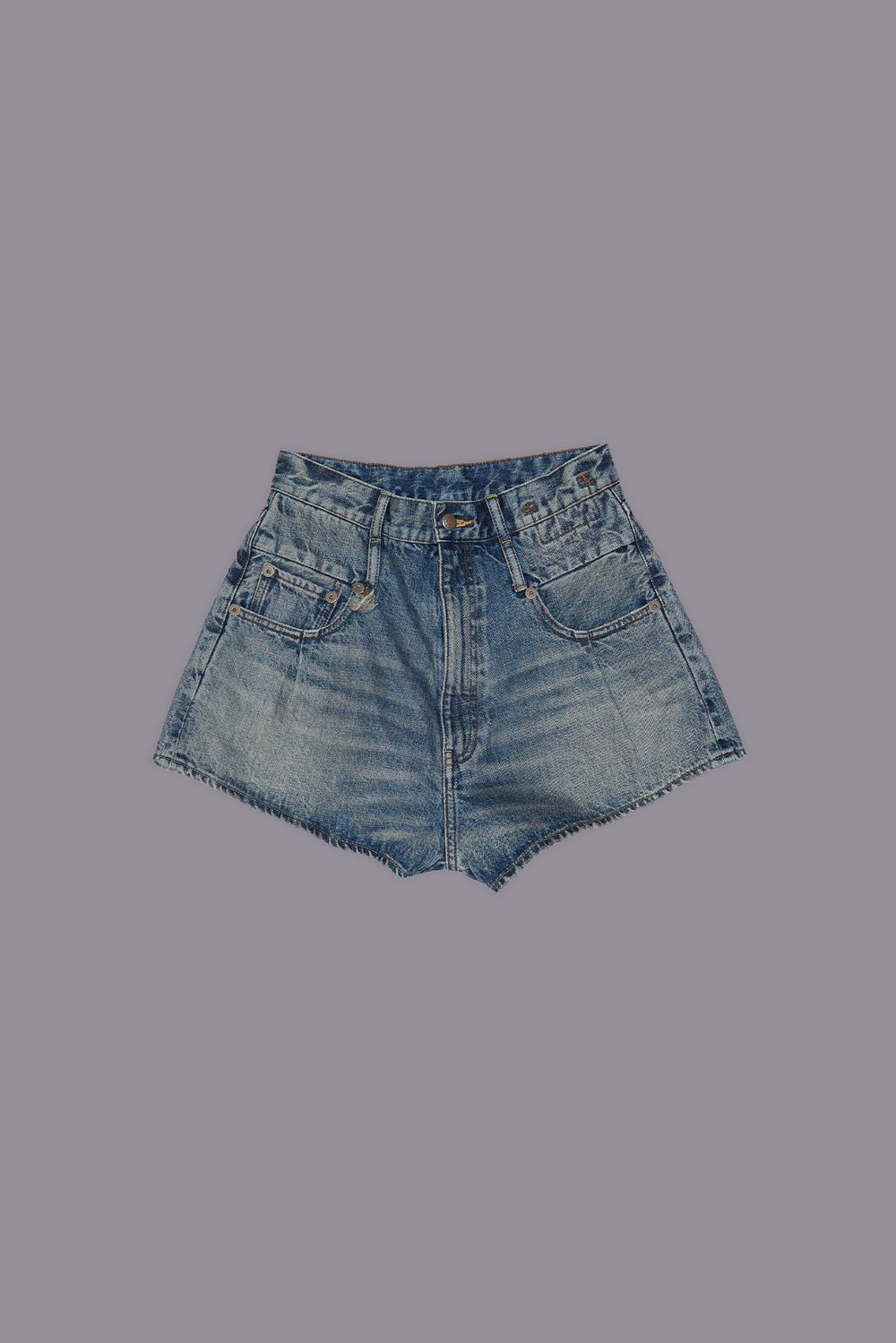 DOUBLE LOOP VENTI SHORT - BARTER INDIGO | R13 outlet