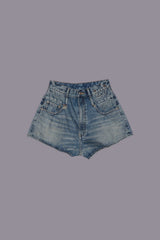DOUBLE LOOP VENTI SHORT - BARTER INDIGO | R13 outlet