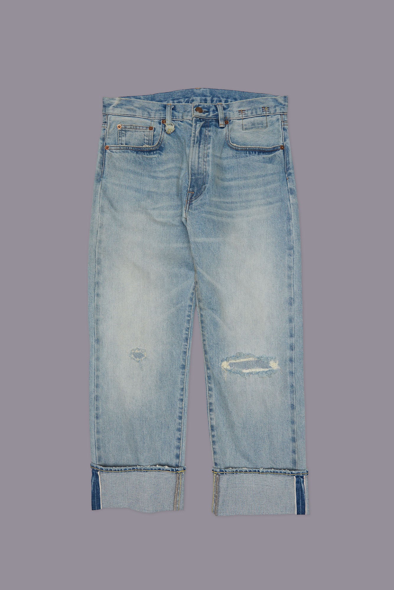 CUFFED X-BOYFRIEND JEAN - ELROY SELVEDGE BLUE | R13 near me