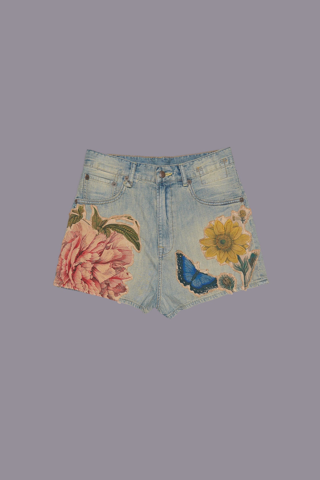VENTI SHORT - APPLIQUE DENIM | R13 sale