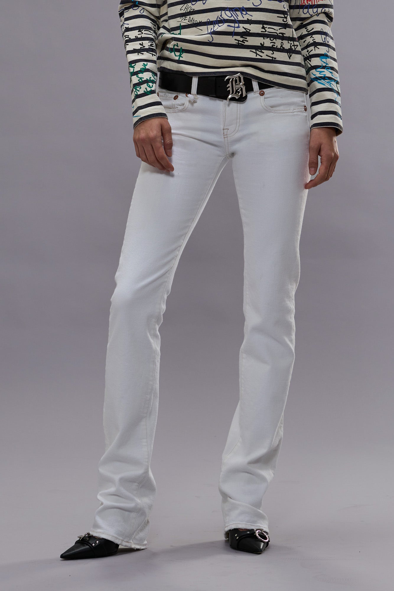 TOBI BOY - AERIN WHITE STRETCH | R13 sale