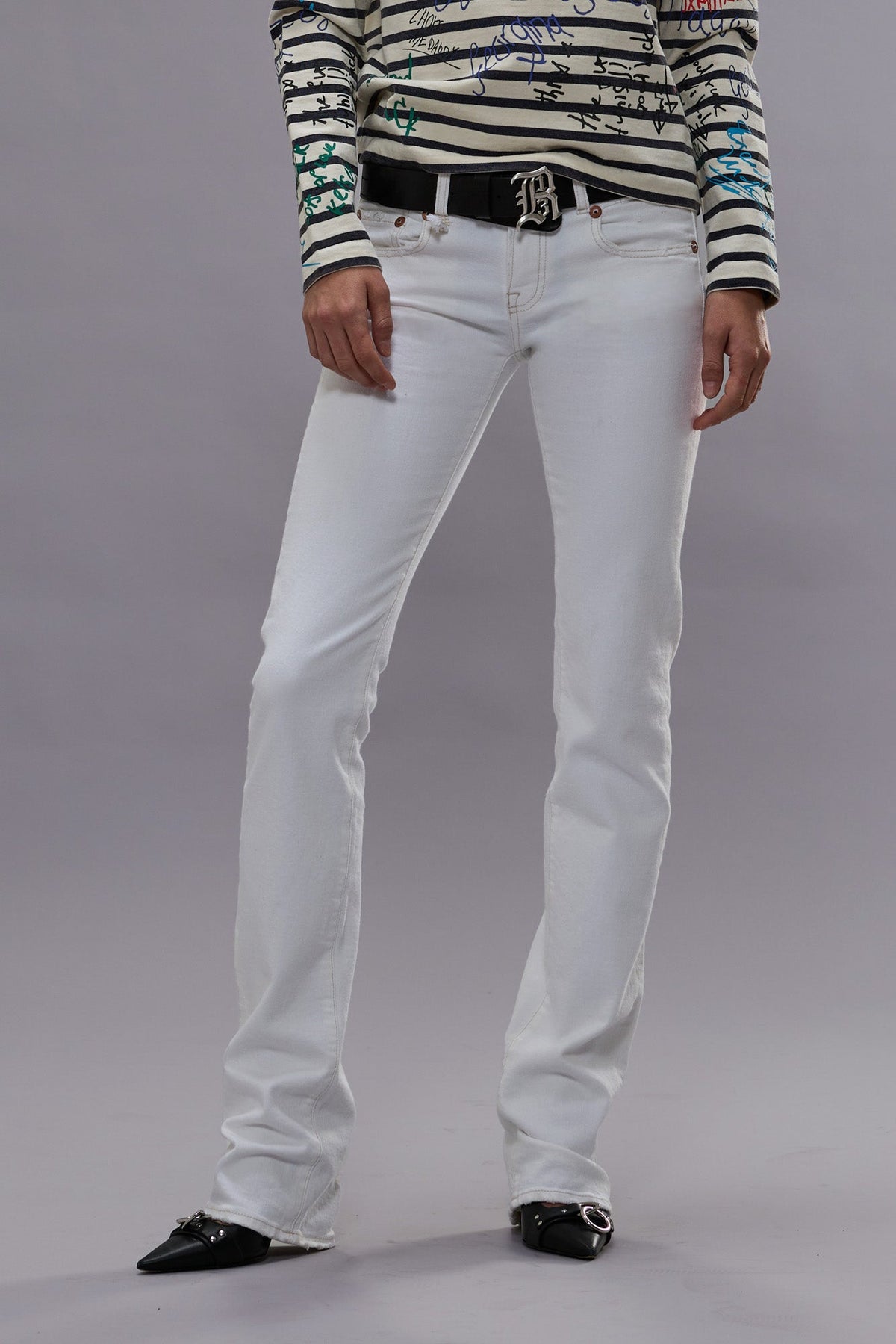 TOBI BOY - AERIN WHITE STRETCH | R13 sale